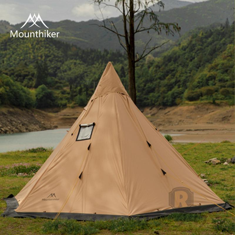 mountainhiker テント 2人用 3人用 サウナテント ワンポールテント テントサウナ ストーブ キャンプ 家庭用 大型 煙突穴付き UVカット 蚊帳 400×350×240 