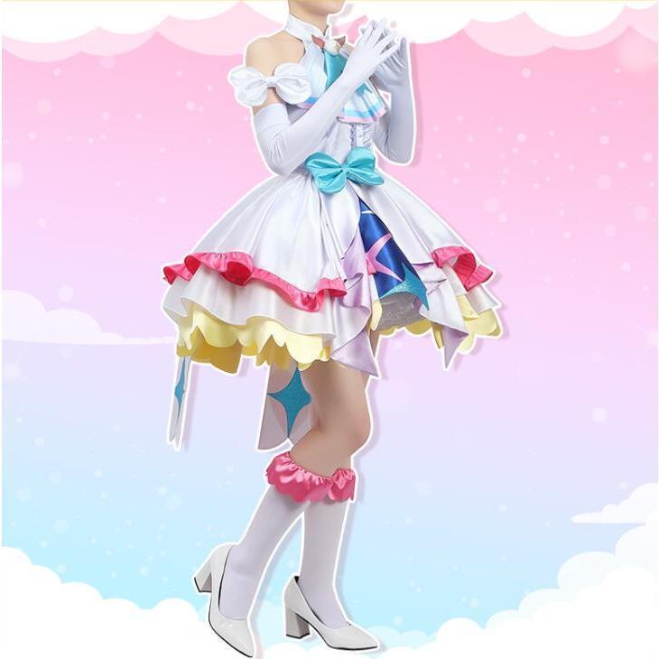 新品 ひろがるスカイ！プリキュア 風 虹ヶ丘ましろ にじがおかましろ キュアプリズム コスプレ衣裝 ウィッグ レディース コスプレ衣装 変装 仮装 予めご了承ください