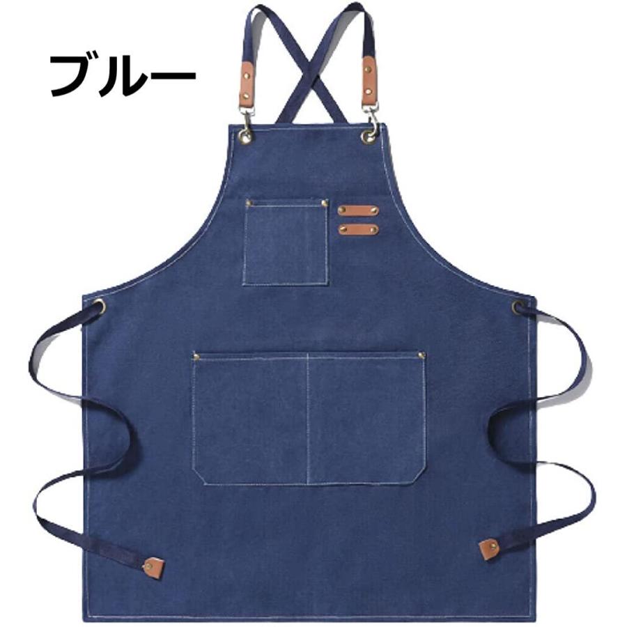 エプロン ワークエプロン 厚手 綿 アウトドア 作業 キャンプ カフェ 美容師 DIY｜ecloset-store｜15