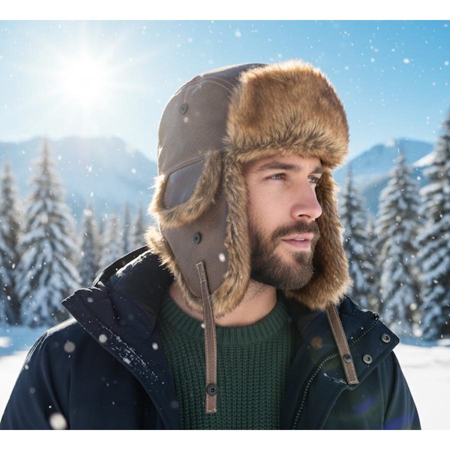 帽子 防寒 ボンバーハット ボア起毛 耳当て付き フライトキャップ