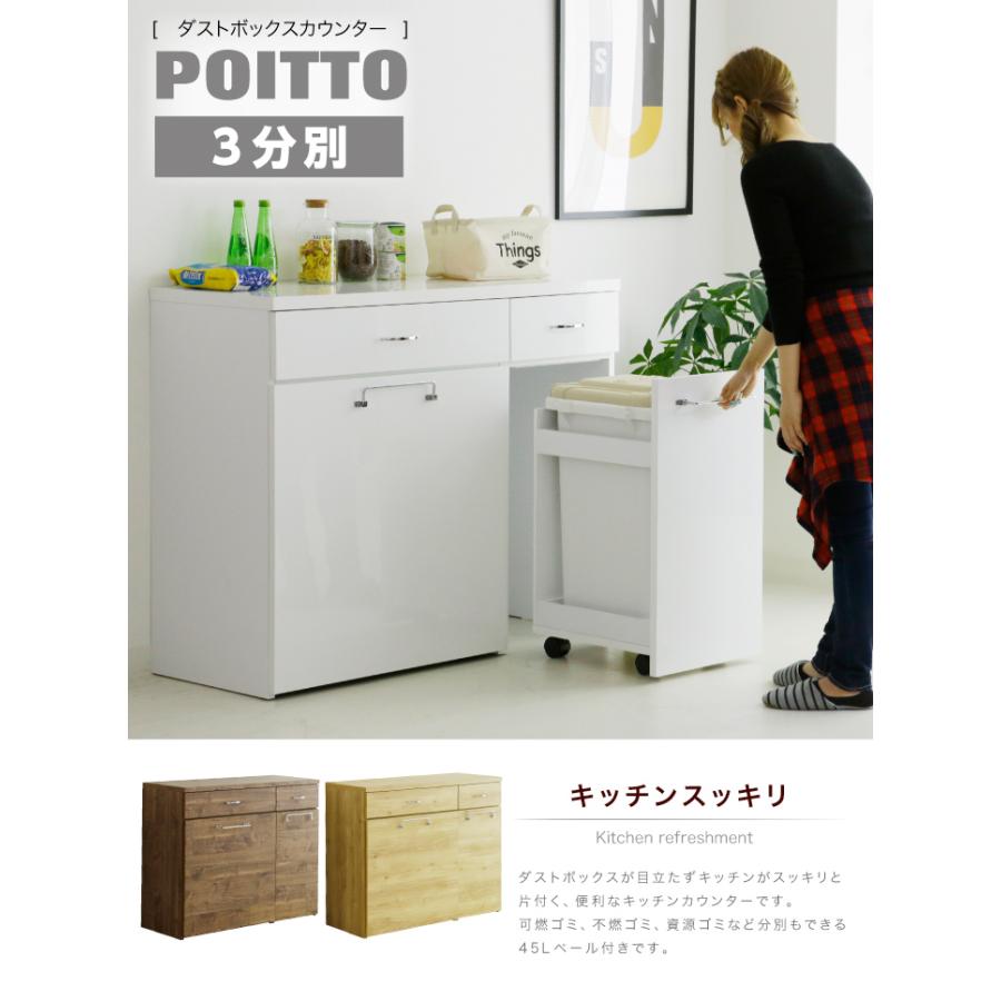 ゴミ箱 キッチン収納 ダストボックス 3分別 キッチンカウンター ゴミ箱 キッチン収納 ダストボックス 3分別 キッチンカウンター
