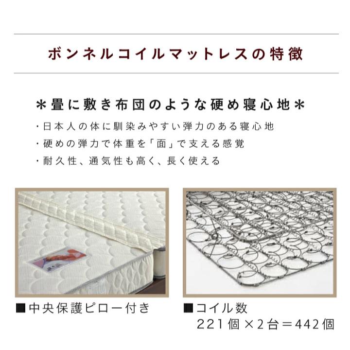 分割式 ボンネルコイルマットレス マットレス クイーン ボンネルコイル