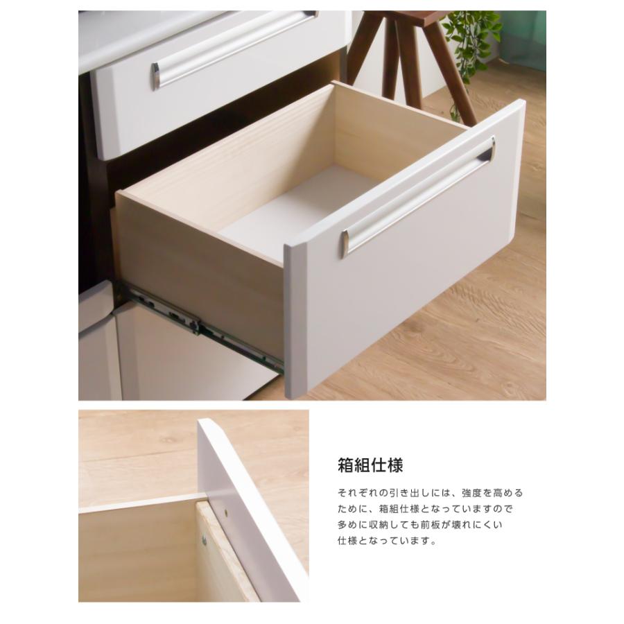 キッチンボード ダイニングボード レンジボード 食器棚 幅120 おしゃれ ハイタイプ スモークガラス 引戸 北欧 モダン キッチン収納 鏡面 艶あり 光沢あり_9