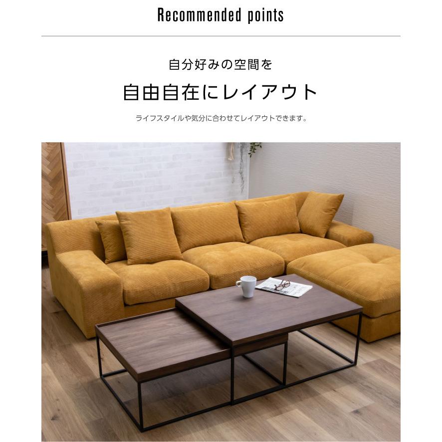 ソファ コーデュロイ 3人掛け カウチソファ 三人掛け おしゃれ