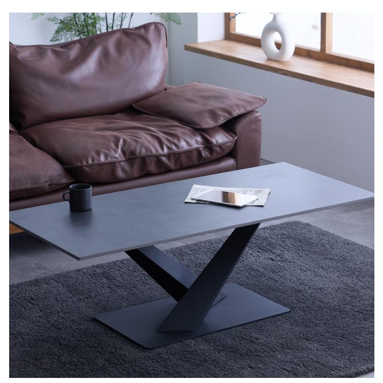 センターテーブル 幅120 リビングテーブル セラミック 石目調 大理石柄