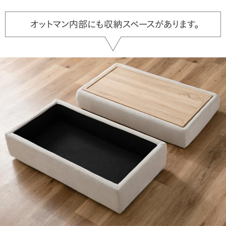 収納付き ソファ 3Pソファ 幅173 リクライニングソファ コーデュロイ 6