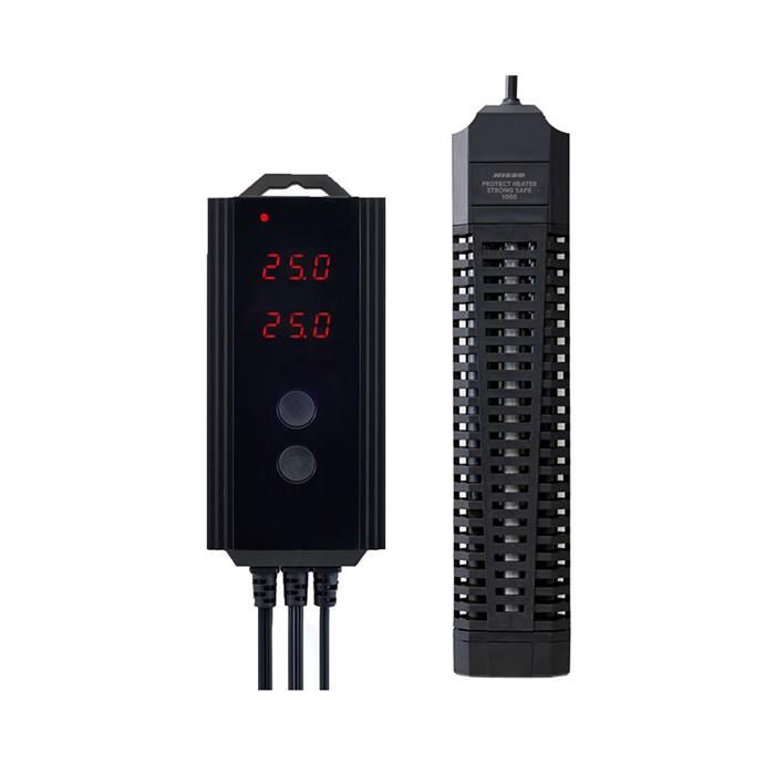 水耕栽培 養液ヒーター & サーモスタット セット 1000W  安全カバー付