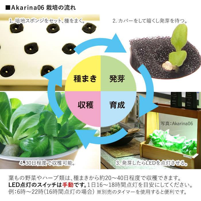 LED 水耕栽培 キット Akarina06 アカリーナ OMA06 : 水耕栽培専門店の