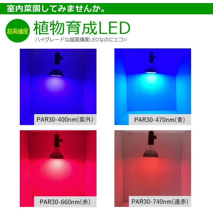 植物育成 LED ランプ（青）100W相当 PAR30-470nm 【上級者向け】｜eco-guerrilla｜03