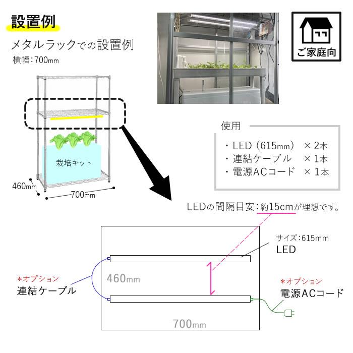 植物育成ライト led 水耕栽培 ledライト GG新型おやさいライト 1200mm