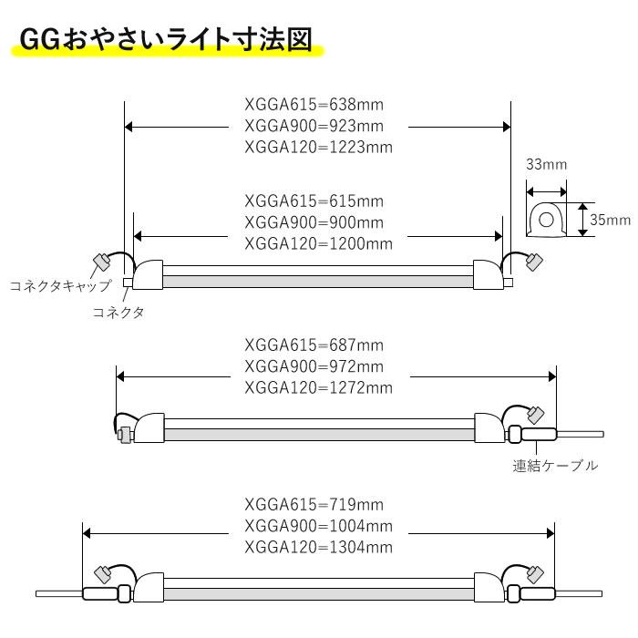 植物育成ライト led 水耕栽培 ledライト GG新型おやさいライト 900mm
