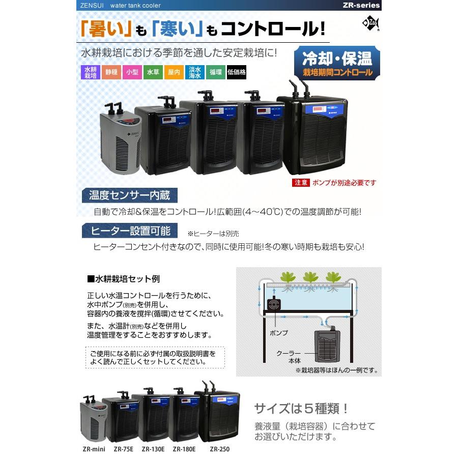 水耕栽培 用 養液クーラー ZR-75E ヒーター設置可 直送 : 水耕 水耕栽培 用 養液クーラー ZR-75E ヒーター設置可 直送 : 水耕