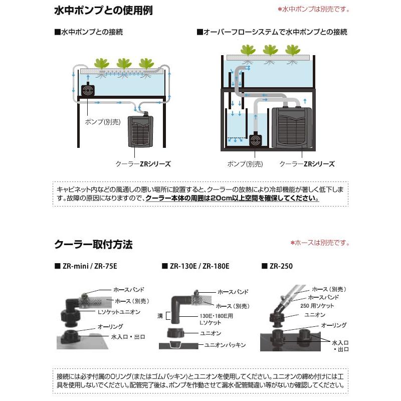 水耕栽培 クーラー 養液クーラー ZR-75E ヒーター設置可 : 水耕栽培