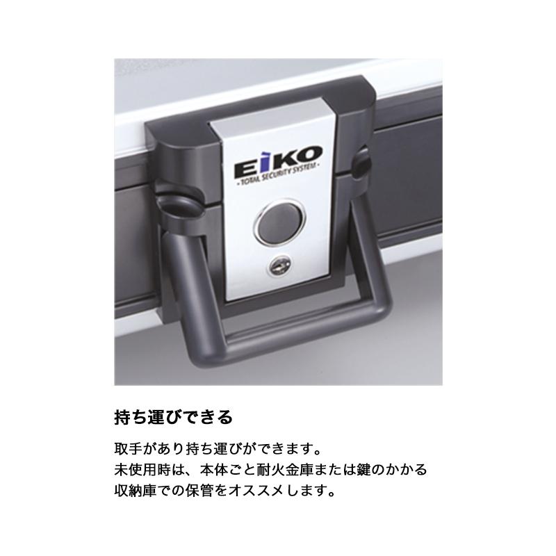 耐火 防水 プロテクターバック エーコー シリンダー式 鍵2本付属 2017 取手付 持ち運び ボックス 貴重品 災害 対策_3