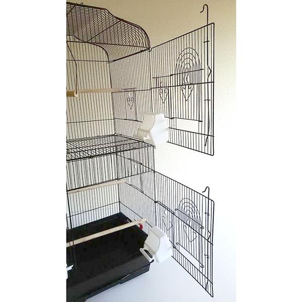 中型ホワイト二段式金属製鳥かご メタルテック 鳥かご2段式 白 : 環境生活 Yahoo!店 - 通販 - Yahoo