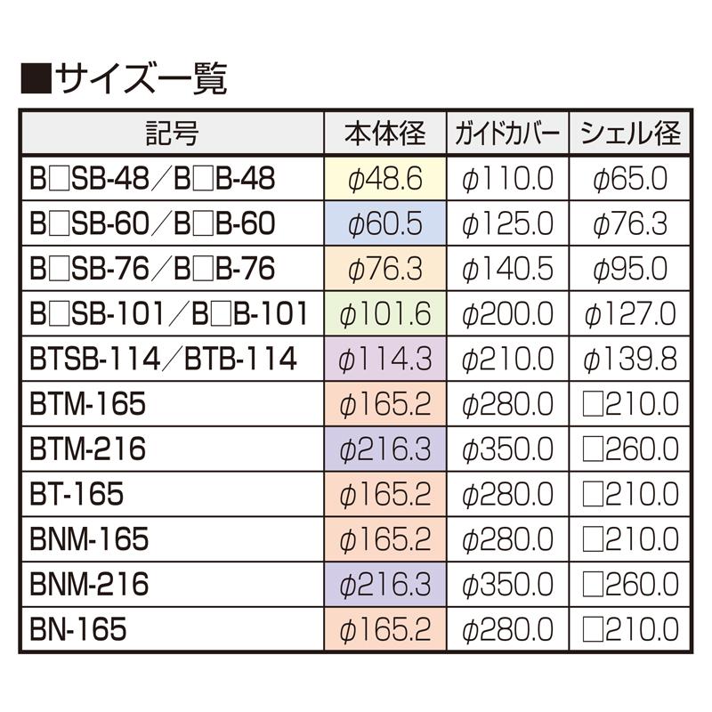 ビポール Φ101.6 チェーン内蔵型 上下式 BNB-101UDN 車止め 駐車場 ポール ステンレス KSK_2