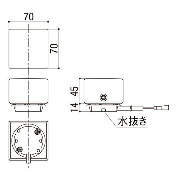 LIXIL 12V ガーデンライト 美彩 グラスフロアライト角形床置タイプ