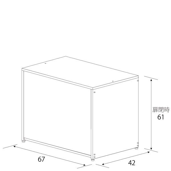 ガルバ製ゴミ収納庫W67 A031の画像