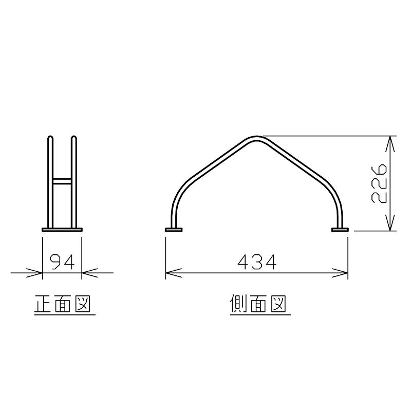 自転車スタンド 駐輪場 ラック ダイケン 独立式 サイクルスタンド CS-M1A-S スタンド低