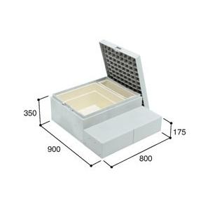 城東テクノ ハウスステップ(収納庫タイプ) CUB-8060W-3S 送料無料