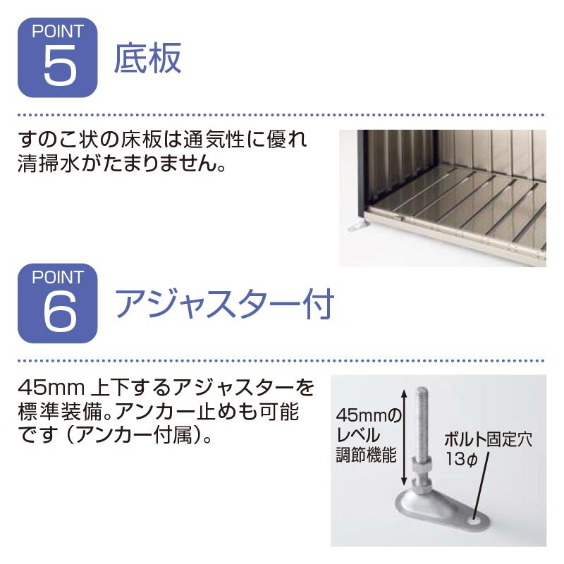 ヨドコウ ダストピット ゴミ収集庫 Lタイプ(DPL型) DPLA-1806 幅1800 