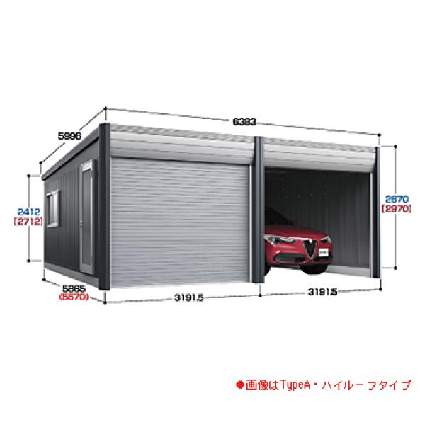 イナバガレージ アルシア DR-3157JPA-2 TypeA 一般型 ジャンボ 2連棟 送料別途 [製品5年保証]_1