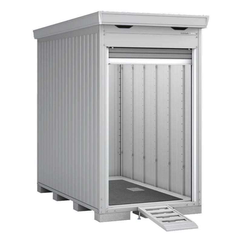 イナバ物置 バイクガレージ バイク保管庫 FM-1426HY 床付タイプ  一般・多雪型 ハイルーフ クールシルバー色 [製品5年保証]