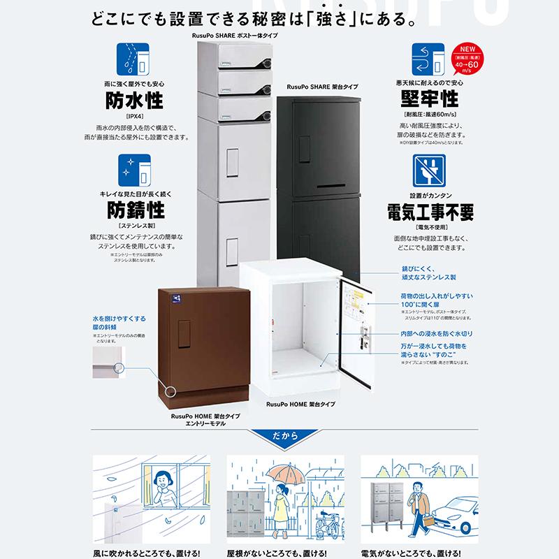 河村電器産業 マンション・アパート向け宅配ボックス KD3-50CS ルスポ