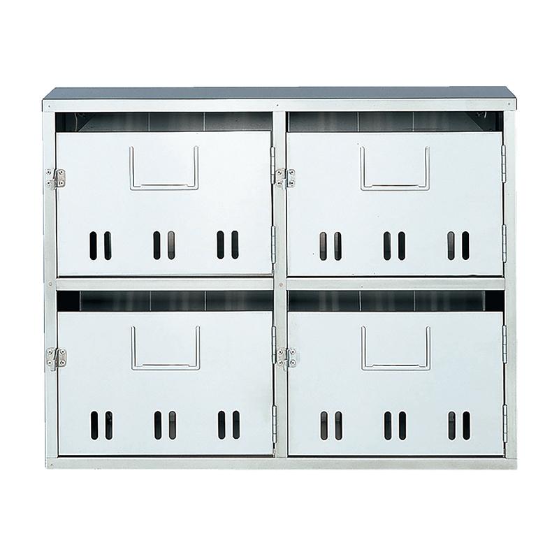 4戸用 ナスタ 公団型集合郵便受箱(SA型) 前入前出 KS-MB4SA : 環境生活