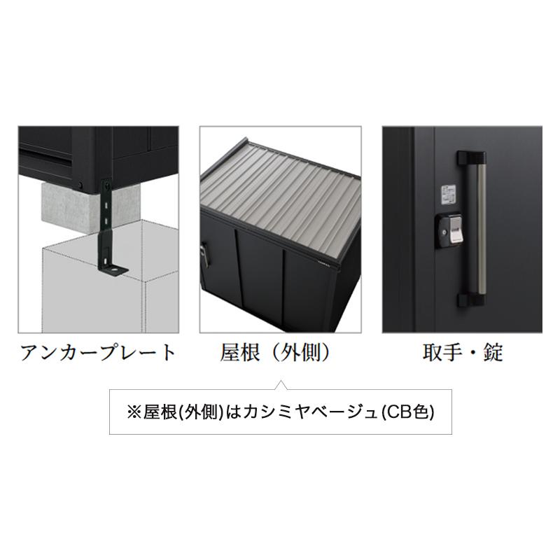 物置 屋外 ヨド物置 ブラックエルモ 一般型 標準高タイプ LMD-2215-BK