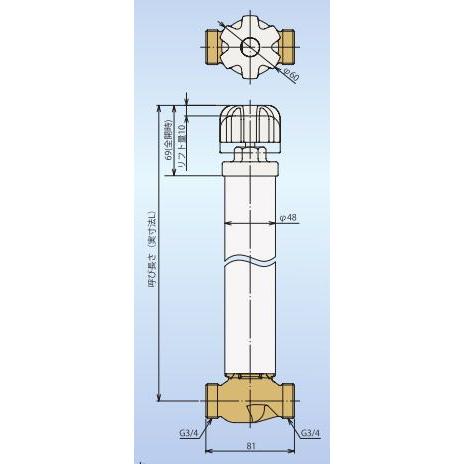 不凍水抜栓(HIガイドナット付) 【数量限定】 0.3m MT-2-13030HIG