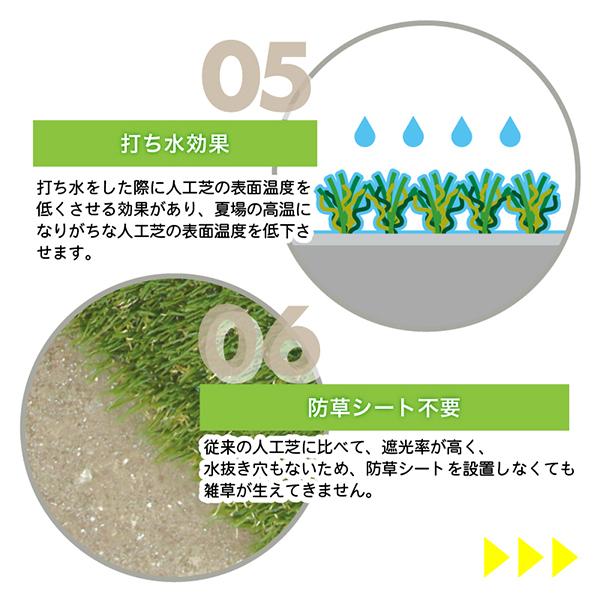 ユニオンビズ メモリーターフAIR 芝丈 28mm 幅1m×長さ10m MTA28-0110 人工芝 ゴルフ スポーツ 緑化 ベランダ_5