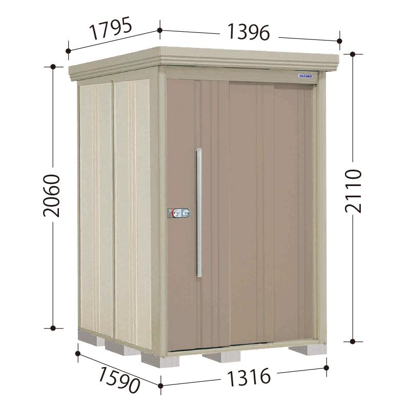 タクボ物置 屋外 大型 Mr.ストックマン ダンディ ND-1315Y 幅1396×奥行1795×高さ2110mm 一般・多雪型 標準屋根 側面棚タイプ_1