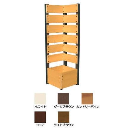 最安値挑戦 有 エステク 置くだけ簡単 樹脂製 目隠しフェンス プランターボックス付コーナーフェンス 高さ1cm 板間隔3cm プランター 連結ボルト 不要 Hqpt Com