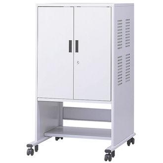 ナカバヤシ マジック式扉 セキュリティパソコンラック(17モニタ+横型PCタイプ) PSS-101 ※お客様組立品 送料無料