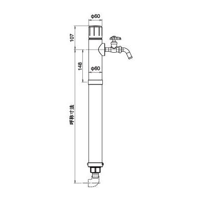 海外輸入 トーシン 水栓柱 デザイン不凍水栓柱 タクト100 高さ1107mm ホワイト Sc Tac100 Wh パン 蛇口別売り 送料要見積 新作 Newmatic Ae