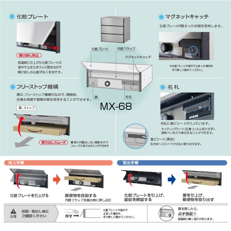 田島メタルワーク 集合住宅用宅配ボックス 6世帯向郵便ポスト
