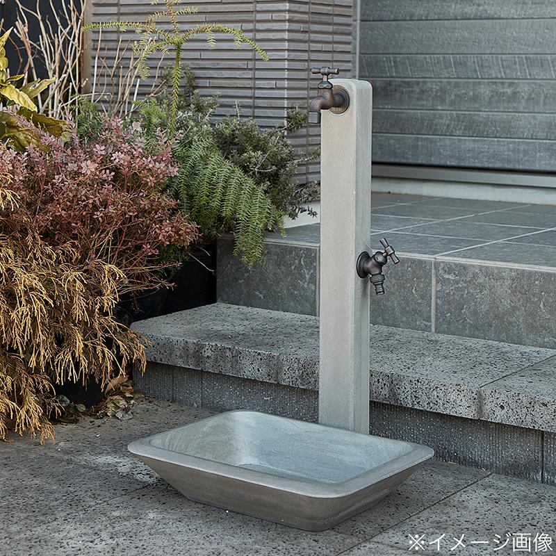 立水栓セット 立水栓 水栓柱 トーシン シェーブ ストレート グレージュ 