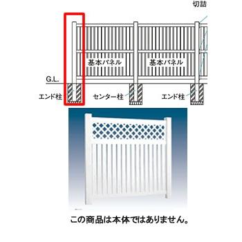 タカショー ロイヤルフェンスハイタイプ キングストン 127角柱4型(エンド用) 柱キャップ別売 条件付き送料無料 KSK