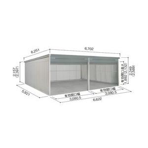 ヨドガレージ ラヴィージュ VGCU-3359H-2 豪雪地用・背高Hタイプ 2連棟 送料別途 [製品5年保証]
