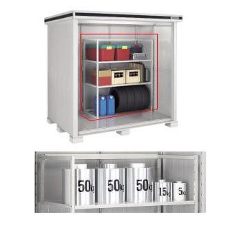 ヨドコウ ヨド物置 物置エルモ オプション 大型棚 A2.0型 幅1284×奥行