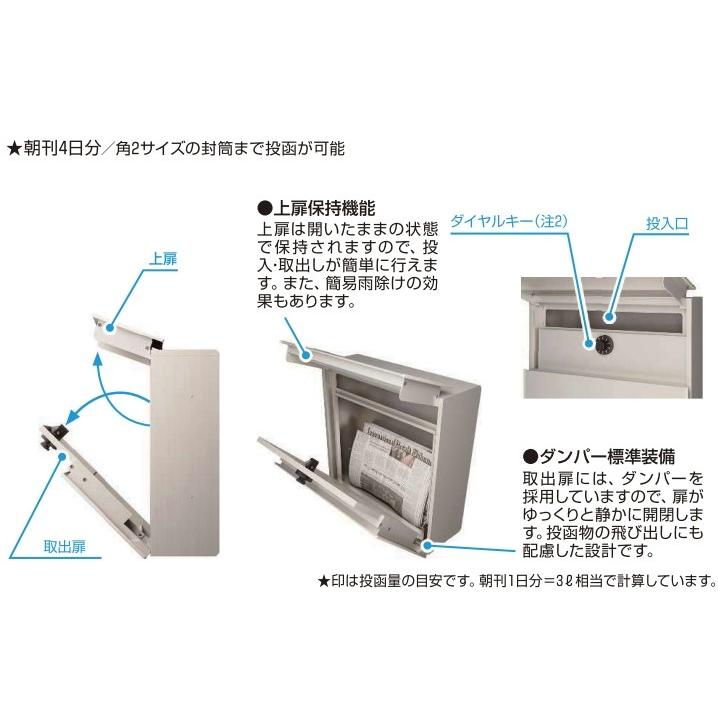 YKKAP エクステリアポストシリーズ T10型 前入れ前出し 選べる2色 KSK