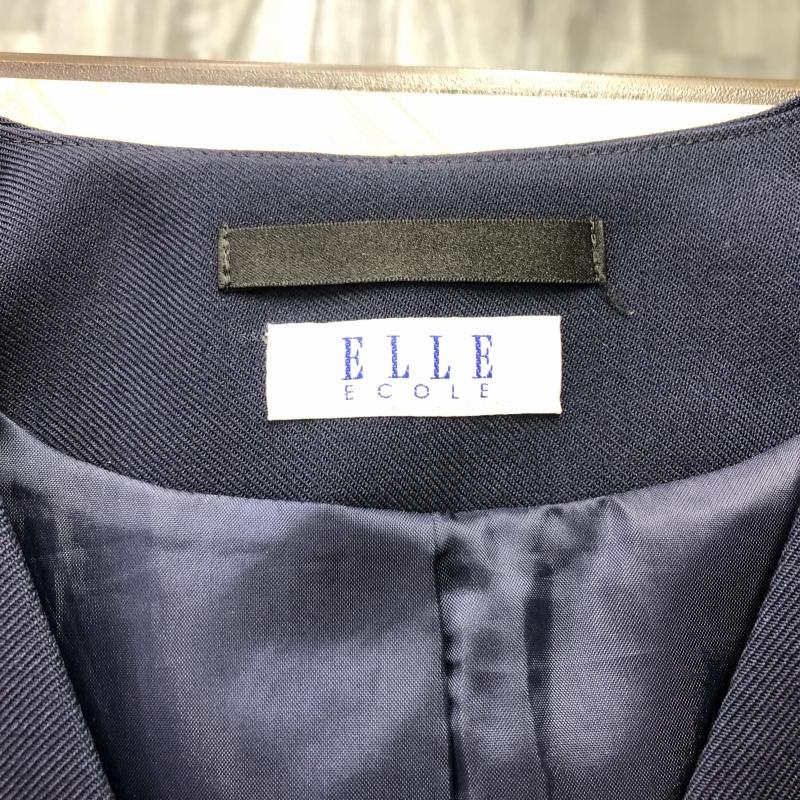 【ランクD】ダブルイートン 165A ELLE 紺 スリムシルエット ストレッチ ウール50％ 上着 中学生 高校生 女子制服  中古学生服｜eco-school｜04