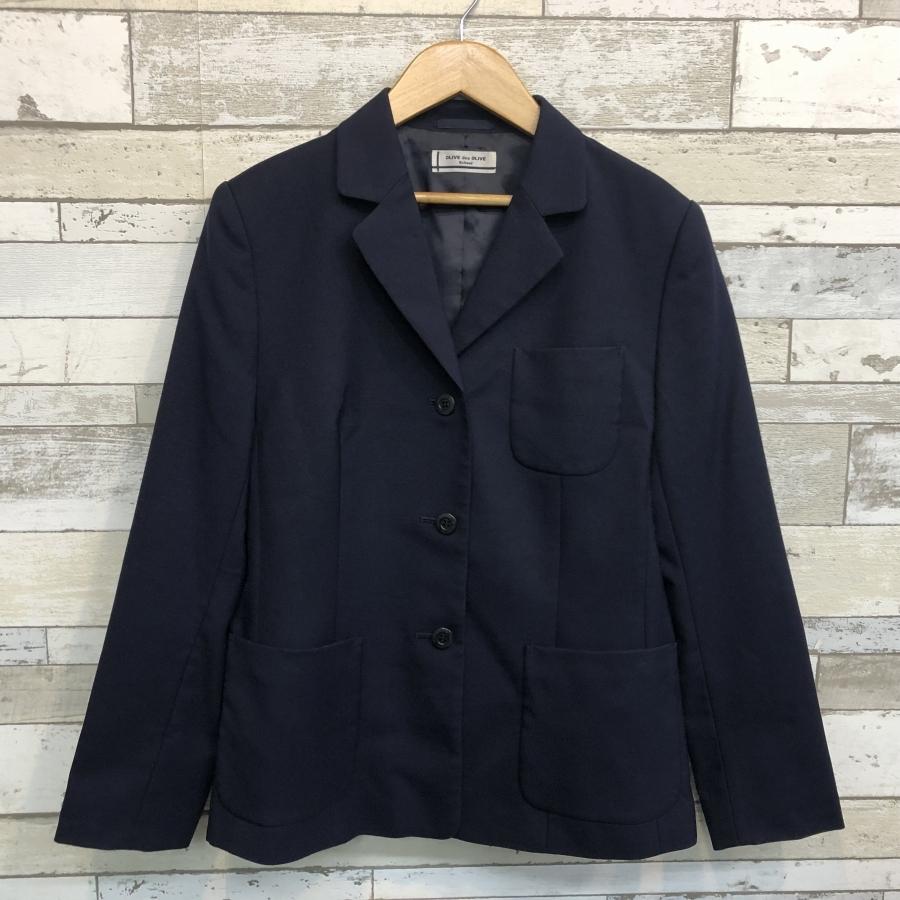 OLIVE des 【ランクC】シングルスーツ 160A 紺 ウール50％ 上着 中学生  