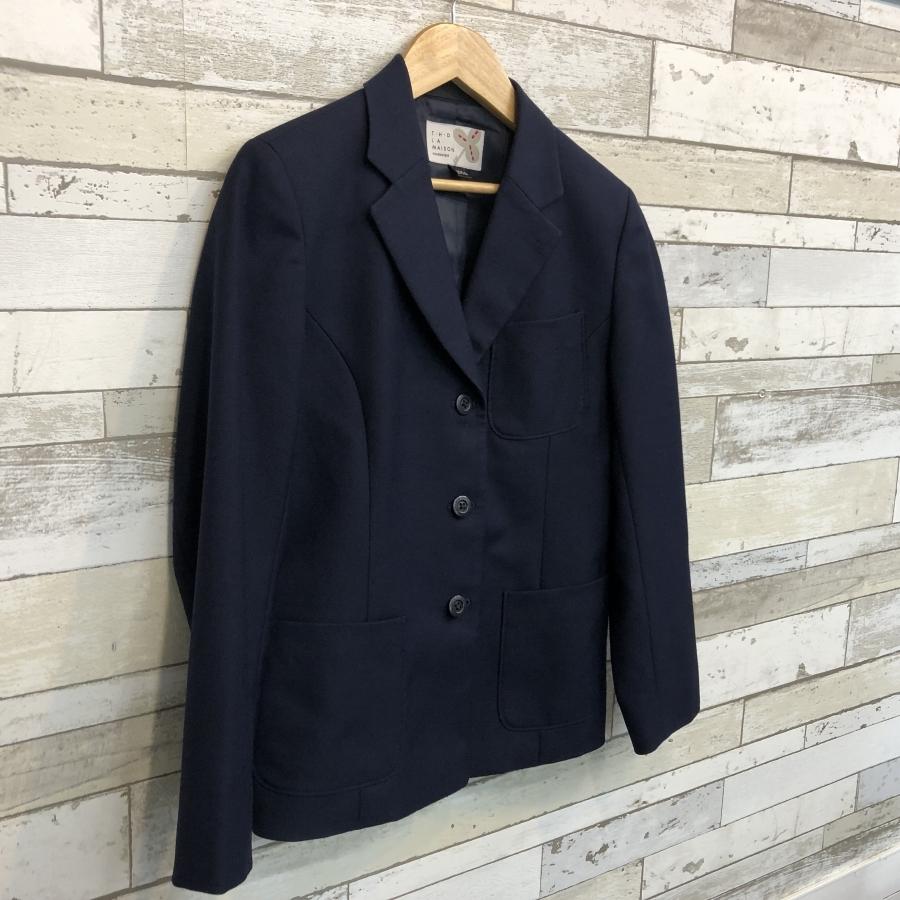 ランクC】シングルスーツ 155A T.H.D 紺 ウール50％ 上着 中学生  