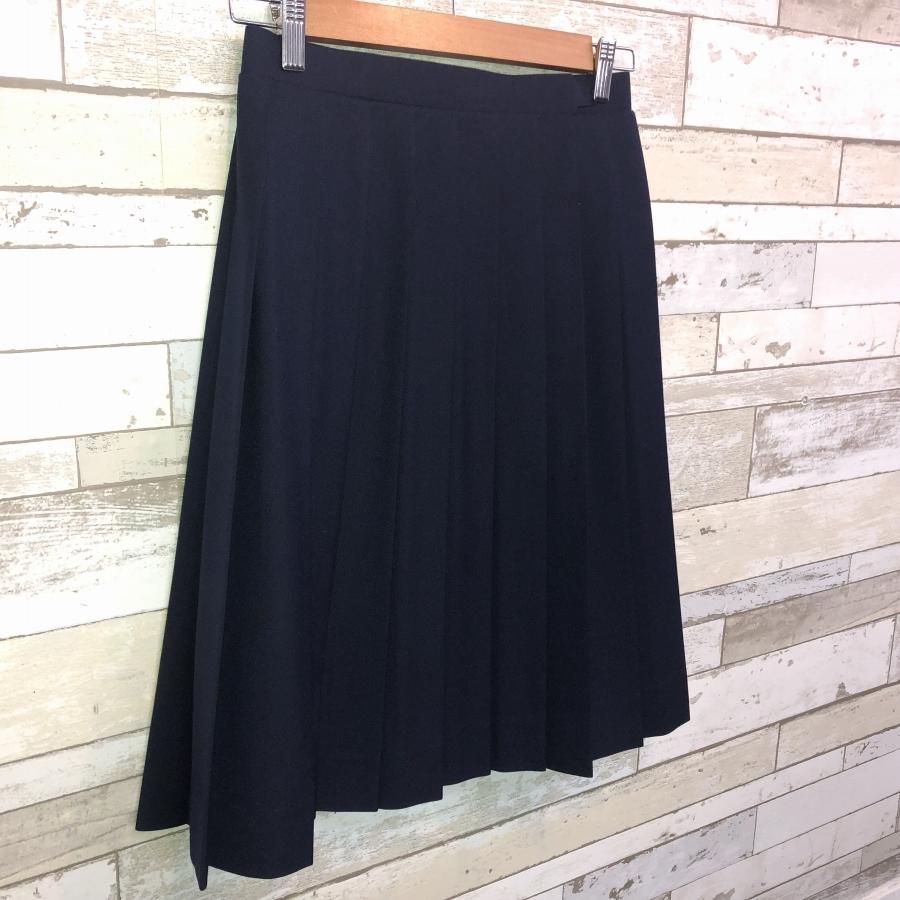 150 PGG 新品タグ付き 中綿スカート 保温 多機能繊維 紺 サイズ0(S) ランクB】冬スカート 20本ヒダ T・H・D 69×56 紺 ウール50％ 中学生