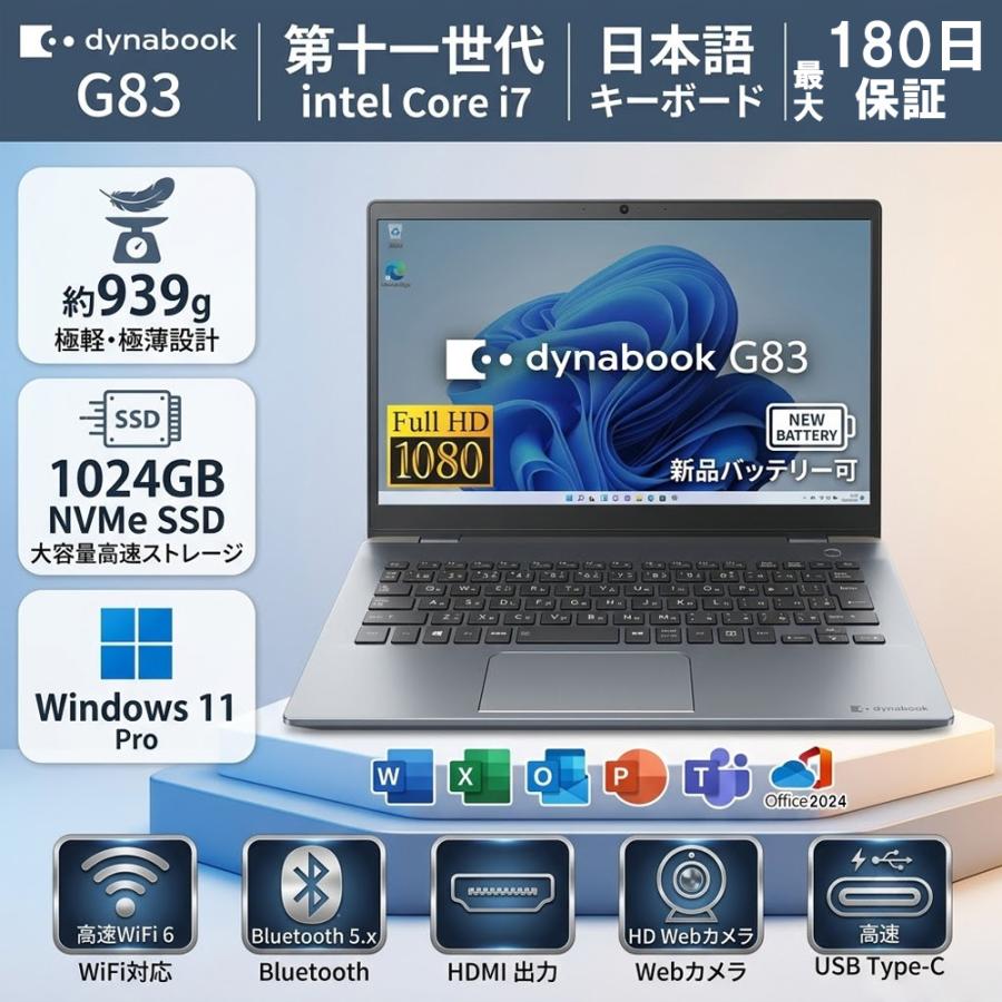 TOSHIBA（東芝） 中古ノートパソコン Win11 G83 第10世代Corei7