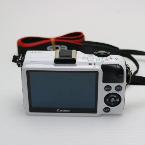 超美品 EOS M2 ダブルレンズキット ホワイト 即日発送 ミラーレス一眼 