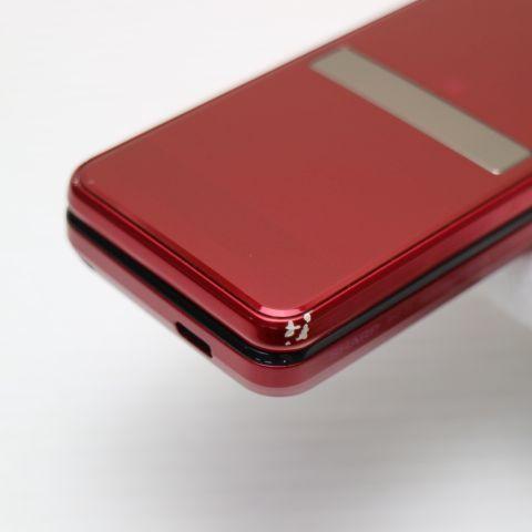 美品 SHF34 AQUOS K レッド本体 白ロム ガラケー au SHARP あすつく