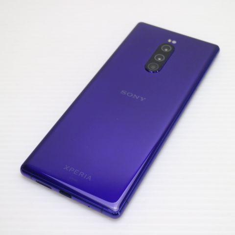 新品同様 SOV40 Xperia 1 パープル スマホ 本体 白ロム 中古 あすつく